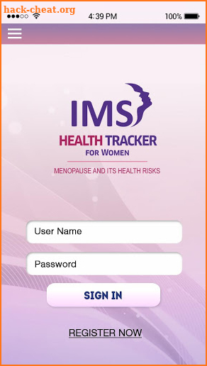 MENOPAUSE HEALTH TRACKER APP screenshot
