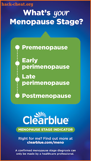 Menopause Stage - Clearblue me screenshot