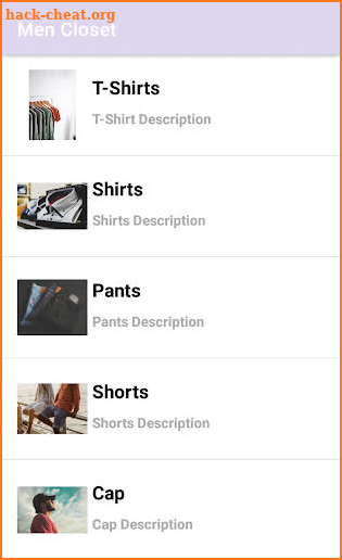 Mens Closet screenshot