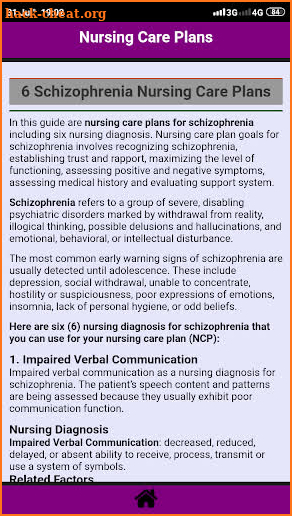 Mental Health and Psychiatric Nursing Care Plans screenshot