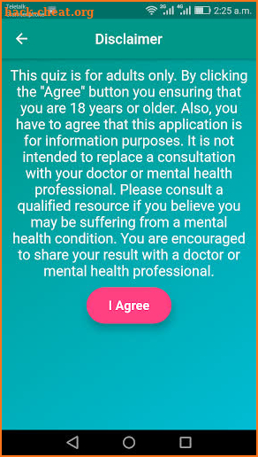 Mental Health Test screenshot
