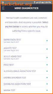 Mental Health Tests screenshot