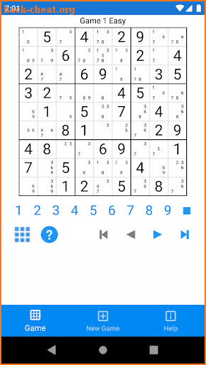 Mentor Sudoku screenshot