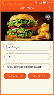Menu Creator / Restaurant Menu Making app screenshot