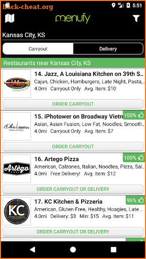Menufy Food Delivery & Carryout screenshot