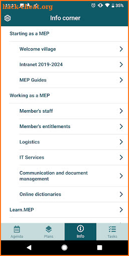 MEP Welcome screenshot