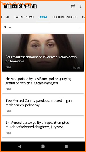 Merced Sun-Star, CA newspaper screenshot
