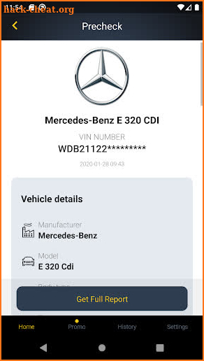 Mercedes-Benz History Check: VIN Decoder screenshot