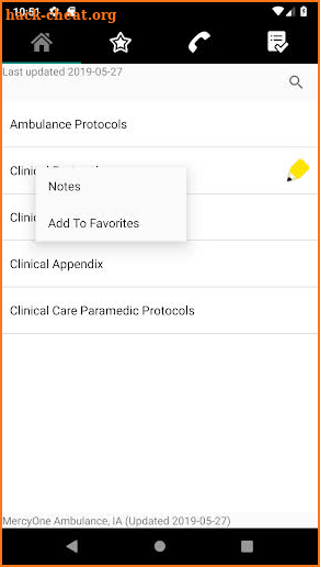 MercyOne Ambulance Protocols screenshot