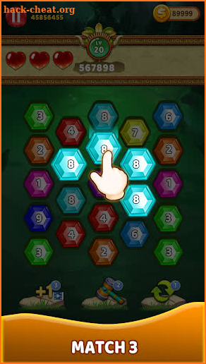 Merge hexagon jewel - Match 3 screenshot