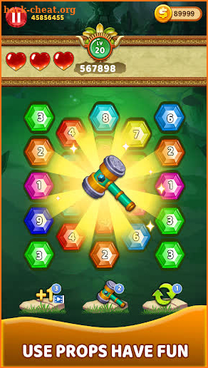 Merge hexagon jewel - Match 3 screenshot