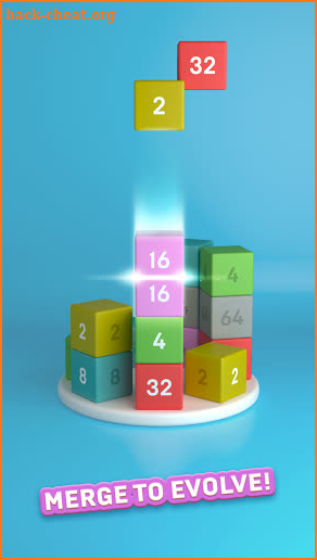Merge Tower 3D: 2048 block game screenshot