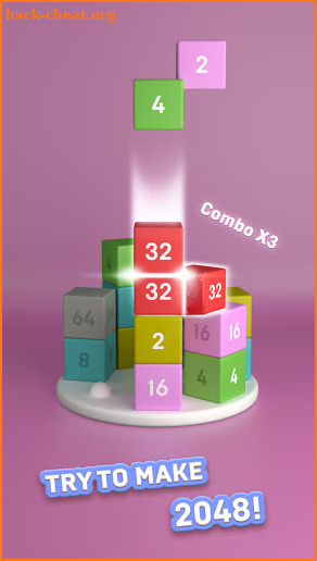 Merge Tower 3D: 2048 block game screenshot