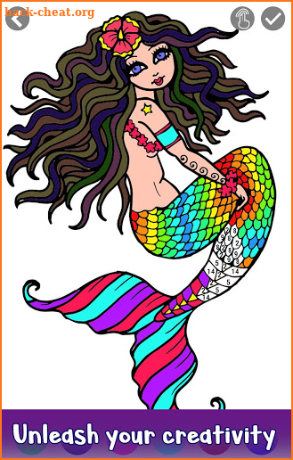 Mermaid Color by Number: Adult Coloring Book Pages screenshot