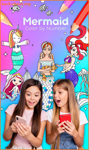 Mermaid Color by Number – Mermaid Coloring Book screenshot