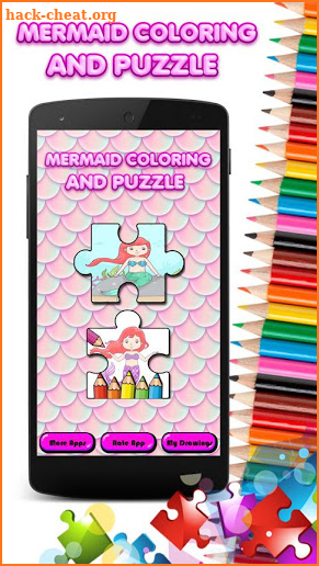 Mermaid Coloring Book & Puzzle screenshot