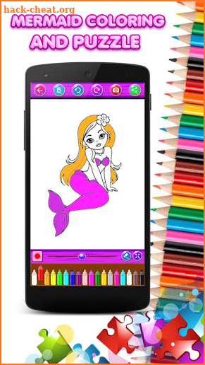 Mermaid Coloring Book & Puzzle screenshot