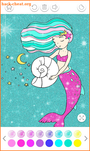 Mermaid Coloring Book Glitter screenshot