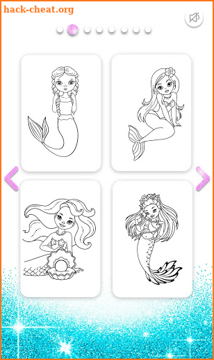 Mermaid Coloring Book Glitter screenshot