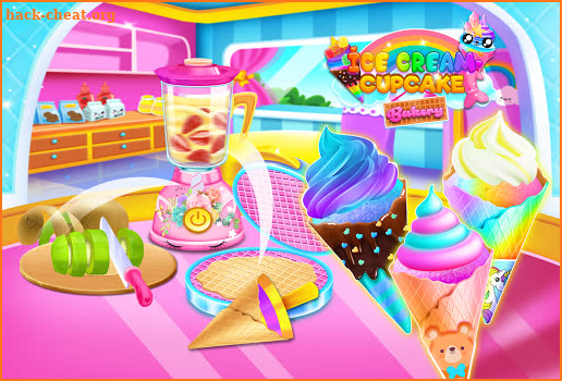 Mermaid Glitter Cupcake Chef - Ice Cream Cone Game screenshot