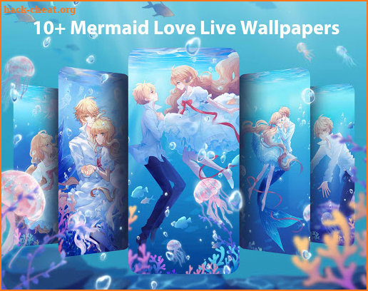 Mermaid Love Live Wallpaper & Launcher Themes screenshot