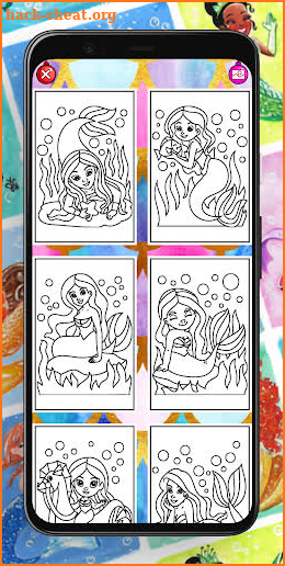Mermaid Princess coloring book screenshot