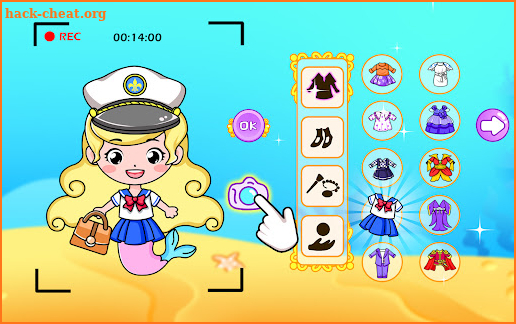 Mermaid Princess Town Design screenshot