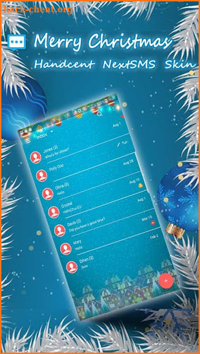 Merry Christmas 2019 skin for Next SMS screenshot