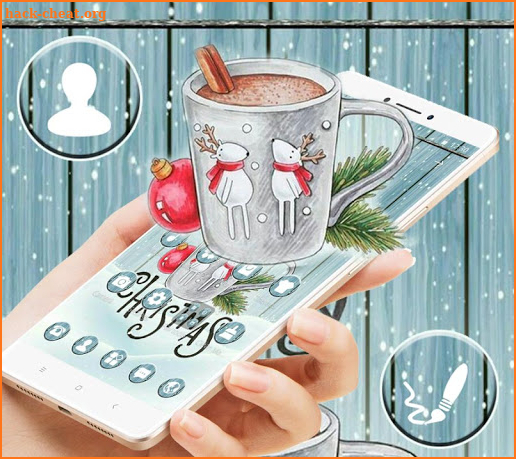 Merry Christmas Coffee Cup Theme screenshot