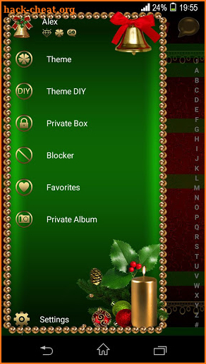 Merry Christmas Go SMS Theme screenshot