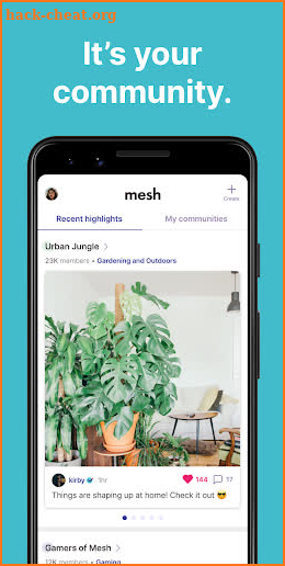 mesh: communities screenshot