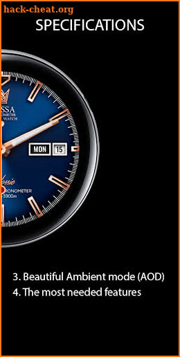 Messa WatchFace BN52 BlueGold screenshot
