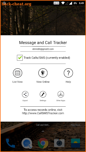 Message and Call Tracker screenshot