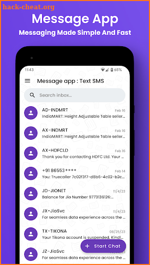 Message App: Text SMS screenshot