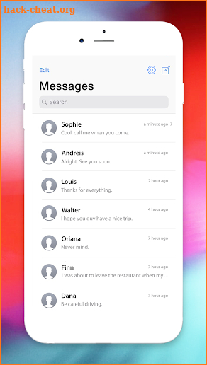 Message IOS 12 - Text Messenger style OS12 Phone X screenshot