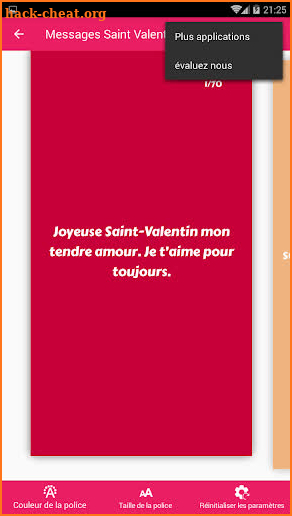 Messages Saint Valentin 2021 screenshot