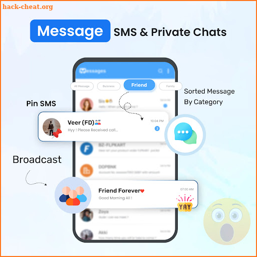 Messages : SMS & Private Chat screenshot