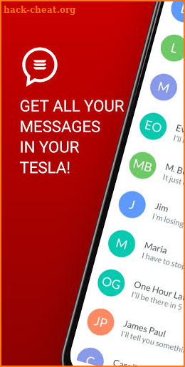Messaging Tesla screenshot