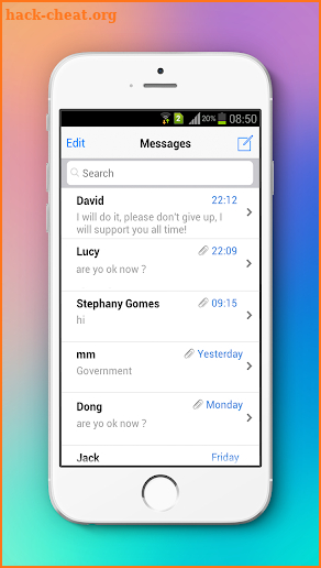 Messenger L SMS, MMS screenshot