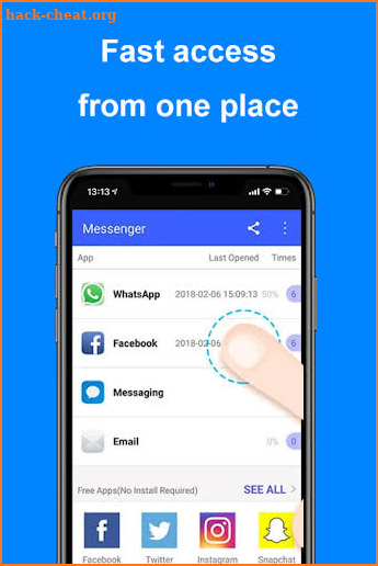 Messengers for chat social Apps screenshot