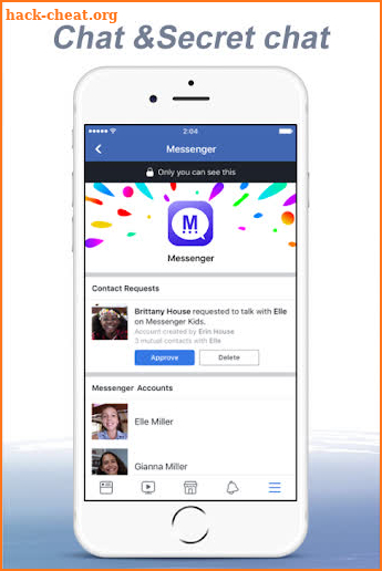 Messengers for social net apps screenshot