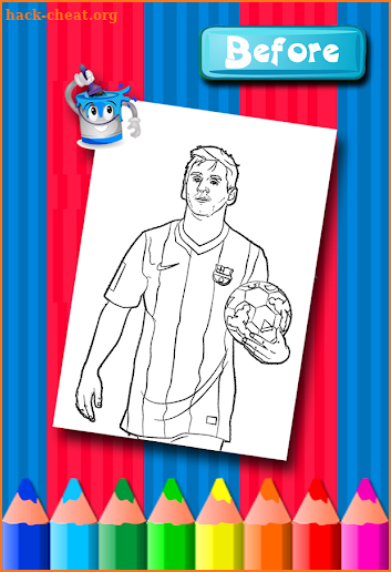 Messi coloring game screenshot