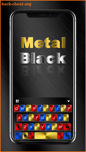 Metal Black Color Keyboard Theme screenshot