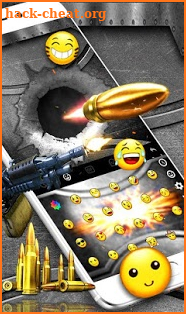 Metal Cool Gun Keyboard Theme screenshot