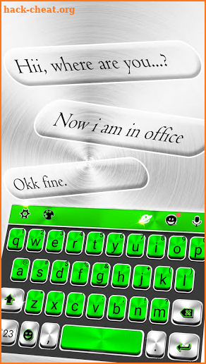 Metal Green Tech Keyboard Theme screenshot