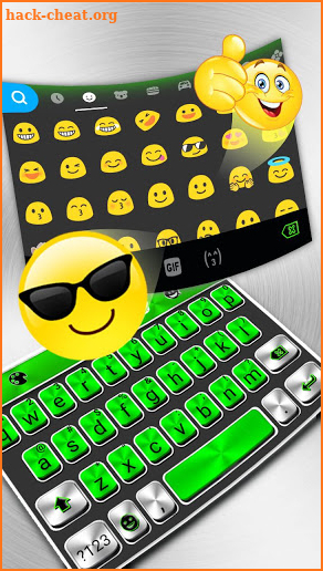Metal Green Tech Keyboard Theme screenshot