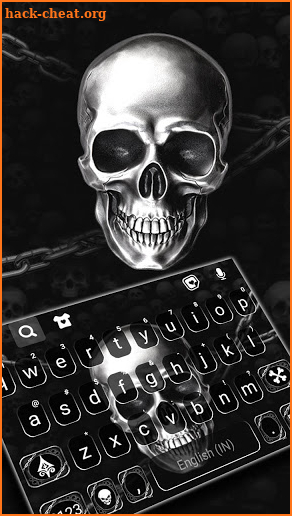 Metal Skull Keyboard Background screenshot