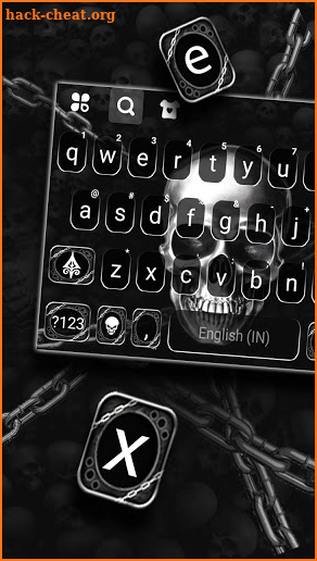 Metal Skull Keyboard Background screenshot