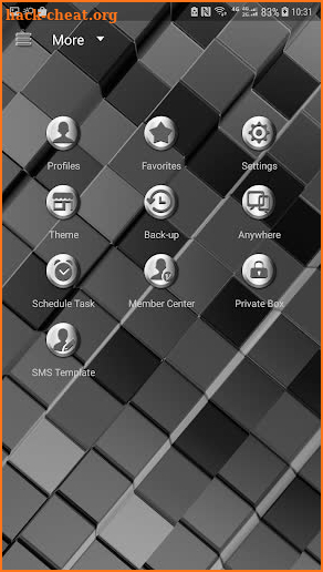 Metal square skin for Next SMS screenshot