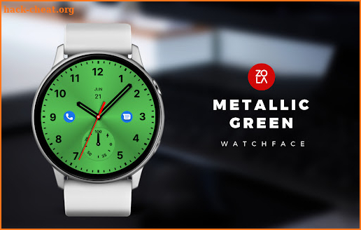 Metallic Green Watch Face screenshot